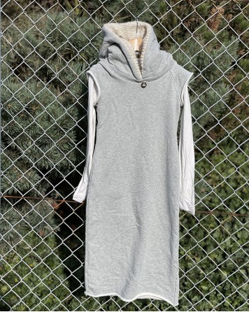 Šaty dětské Met mikinové šedé